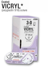 Suture without Needle Coated Vicryl Braided Polyglactin 910 Absorbable Coated Size 3 - 0 54 Inch Suture