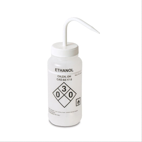 Ethanol 500mL Vented RTK GHS Wash Bottle Ethanol ,2 / pk - Axiom Medical Supplies