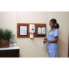 Exam Room Panel Room Organization with Stainless Steel Glove Dispenser on Panel • 35"W x 16"H ,1 Each - Axiom Medical Supplies