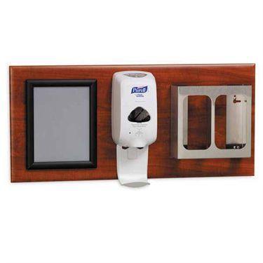 Exam Room Panel Room Organization with Stainless Steel Glove Dispenser on Panel • 35"W x 16"H ,1 Each - Axiom Medical Supplies