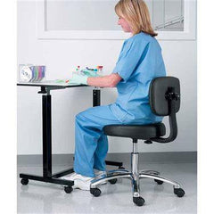 Extra Cushioned Stools with Chrome Base with Back With Back ,1 Each - Axiom Medical Supplies