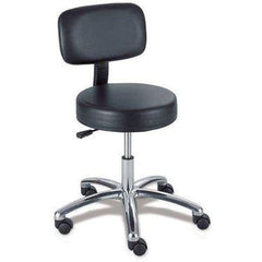 Extra Cushioned Stools with Chrome Base with Back With Back ,1 Each - Axiom Medical Supplies