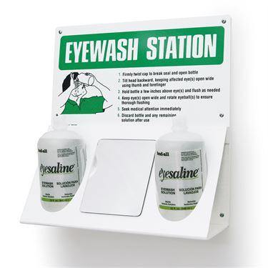 Eyewash Station with Mirror 32 oz Eyewash Solution ,2 / ea - Axiom Medical Supplies