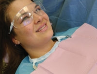 SPS Medical Supply Dental Apron Waist Length Blue Reusable