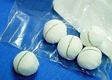 First Aid Surgical Tonsil Sponge Fabco® X-Ray Detectable Cotton / Gauze 1-1/2 Inch Diameter 5 Count Pouch Sterile