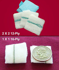First Aid USP Type VII X-Ray Detectable Gauze Sponge Fabco® ORS® Gauze 12-Ply 2 X 2 Inch Square Sterile