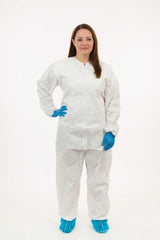 PANTek Technologies LLC Cleanroom Coverall GammaGuard® CE Large White Disposable Sterile - M-1044045-3834 - Case of 25