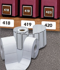 First Healthcare Products Pre-Printed / Write On Label Barkley® Communication Fill In White Matte Filmstock Room No. Black Patient Information 1-5/16 X 1-5/16 Inch - M-490368-3345 - Roll of 1