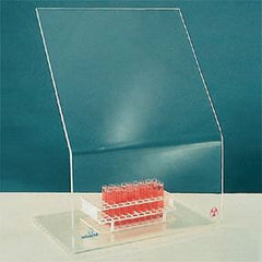 Fisher Scientific Shield, Beta Radiation 12 W X 18 H X 12 D X 3/8 Thk Inch, Acrylic, Benchtop, Angled Top