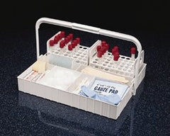 Fisher Scientific Tray, Blood Collection The Collector™ Polypropylene, 18 Place Slide Holder and Adjustable Divider, 7 Inch Tall Loop Handle, 14 X 11-1/2 X 2 Inch