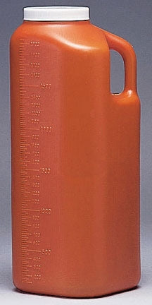 Fisher Scientific 24 Hour Urine Specimen Collection Container Fisherbrand™ Polyethylene 3,000 mL (101 oz.) Screw Cap Unprinted NonSterile