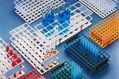 Fisher Scientific Test Tube Rack Nalgene™ Unwire™ 72 Place 16 mm Tube SIze Blue 70 X 127 X 248 mm