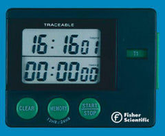 Fisher Scientific Electronic Alarm Timer 2 Memory Timer Traceable® 24 Hours LCD Display