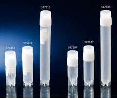 Fisher Scientific Nunc™ Cryogenic Tube Round Bottom, Star Foot Style Plain 12.5 X 48 mm 1.8 mL Without Color Coding Screw Cap Polypropylene Tube