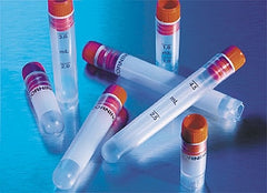 Fisher Scientific Corning® Cryogenic Tube Round Bottom Plain 12.7 X 47 mm 2 mL Orange Screw Cap Polypropylene Tube
