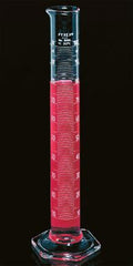 Fisher Scientific Graduated Cylinder Double-Scale Pyrex Borosilicate Glass 25 mL