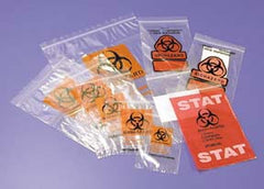 Fisher Scientific Specimen Transport Bag with Document Pouch Fisherbrand™ 6 X 9 Inch Polyethylene Zip Closure Biohazard Symbol NonSterile