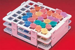 Fisher Scientific Microcentrifuge Tube Rack Scienceware® No-Wire™ 42 Place 1.5 mL Tube Size White 5 X 4 X 1-11/16