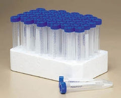 Fisher Scientific Fisherbrand™ Centrifuge Tube Conical Bottom Plain 15 mL Blue Plug Seal Cap Polypropylene Tube