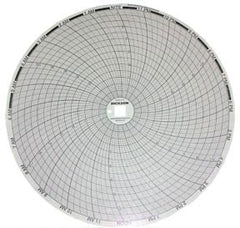 Fisher Scientific 7-Day Temperature Recording Chart Dickson™ Pressure Sensitive Paper 8 Inch Diameter Gray Grid
