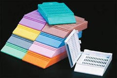 Fisher Scientific Processing / Embedding Cassette OmniSette® Aqua, HD Polymer, One-Piece Integral Lid