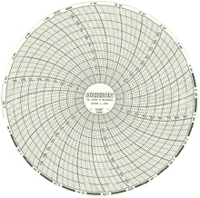 Fisher Scientific 24-Hour Temperature Recording Chart Dickson™ Pressure Sensitive Paper 6 Inch Diameter Gray Grid