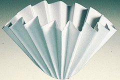 Fisher Scientific Filter Paper Fisherbrand® 12.5 cm OD, Particle Retention: Above 10 µm, Qualitative Circle, Coarse, Grade: P8 Fluted Conical Funnels