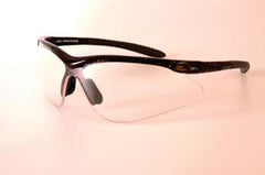 Fisher Scientific Safety Glasses Fisherbrand™ Racer Series Clear Tint Polycarbonate Lens Black Frame Over Ear One Size Fits Most