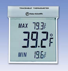 PANTek Technologies LLC Digital Thermometer Fisherbrand™ Traceable® Big-Digit See-Thru™ Fahrenheit -13° to +158°F (-25° to +70°C) Internal Sensor Window / Wall Mount Battery Operated