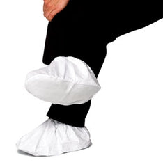 Fisher Scientific Cleanroom Shoe Cover DuPont™ Tyvek® IsoClean® Small Shoe High PVC Sole White NonSterile