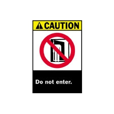 Fisher Scientific Door Sign Caution Brady™ Caution: Do Not Enter, With Pictogram - M-724505-3091 - Each
