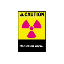 Fisher Scientific Door Sign Caution Brady™ Caution: Radiation Area, With Pictogram - M-724506-2300 - Each