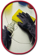 Fisher Scientific Chemical Protection Glove Chloroflex™ Size 9 Neoprene Black 12 Inch Pinked Cuff NonSterile - M-728136-2759 - Box of 12