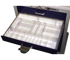 Future Health Concepts Cart Tray Divider Unicarts Drawers, Anesthesia Cart