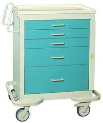 Future Health Concepts Emergency Cart Standard Series 32 X 39.75 X 25 Inch Blue / Gray 3 Drawers, 3 Inch / 2 Drawers, 6 Inch / 1 Drawer, 9 Inch / 24 Inch Drawer Space