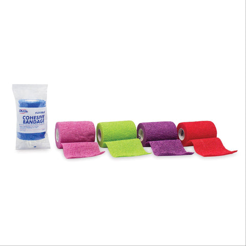 FlexBan Latex Bandages 4" x 5yds • Available in Assorted, Blue and Tan ,18 / pk - Axiom Medical Supplies