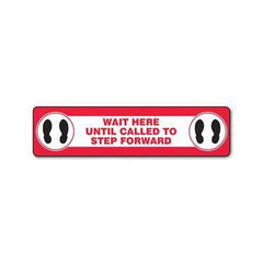 Floor Decals Please Wait Here ,1 Each - Axiom Medical Supplies
