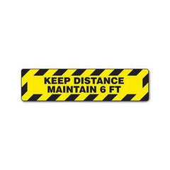 Floor Decals Keep Distance, Maintain 6Ft ,1 Each - Axiom Medical Supplies