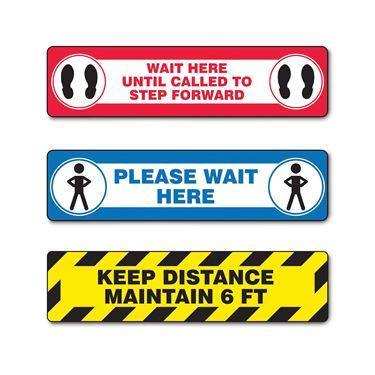 Floor Decals Wait Here Until Called To Step Forward ,1 Each - Axiom Medical Supplies