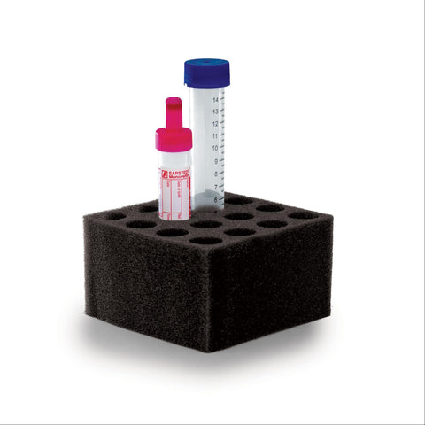 Foam Tube Racks For 16mm-17mm Tubes For 16mm-17mm Tubes • 2"H ,5 / pk - Axiom Medical Supplies