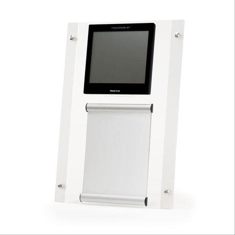 Frosted Acrylic Clock with Document Holder or Dry-Erase Board 15.75"Wx23"H Clock w/ Document Holder or Dry Erase Board ,1 Each - Axiom Medical Supplies