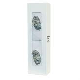 Bowman White Steel Vertical Glove Box Dispenser Double • 5.6"W x 3.94"D x 20.04"H ,1 Each - Axiom Medical Supplies