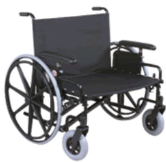 Graham-Field Bariatric Wheelchair Regency XL 2000 Heavy Duty Full Length Arm Removable Arm Style Swing-Away Elevating Legrest Black Upholstery 34 Inch Seat Width 700 lbs. Weight Capacity