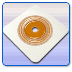 Hollister Inc Ostomy Barrier Securi-T® Trim to Fit, Extended Wear Adhesive Tape Collar 45 mm Flange Up to 1-1/4 Inch Opening 4-1/2 X 4-1/2 Inch