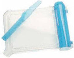 Graham-Field Pill Counter Plastic Tray, Hinged Funnel, Spatula Included, White and Blue, 8 X 6 Inch