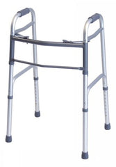 Graham-Field Dual Release Folding Walker Adjustable Height Lumex® Everyday Aluminum Frame 300 lbs. Weight Capacity 32-1/4 to 39-1/4 Inch Height