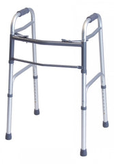 Graham-Field Dual Release Folding Walker Adjustable Height Lumex® Everyday Aluminum Frame 300 lbs. Weight Capacity 32-1/4 to 39-1/4 Inch Height