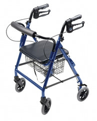 Graham-Field 4 Wheel Rollator Lumex® Walkabout Royal Blue Adjustable Height Aluminum Frame