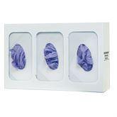 Bowman White Steel Glove Box Dispenser Triple • 15.87"W x 3.81"D x 10.03"H ,1 Each - Axiom Medical Supplies