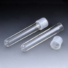 Globe Scientific Test Tube Round Bottom Plain 12 X 75 mm 5 mL Without Color Coding Dual Position Snap Cap Polystyrene Tube